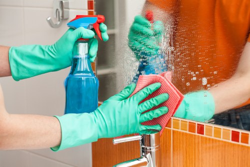 Commercial carpet cleaning in a busy office space